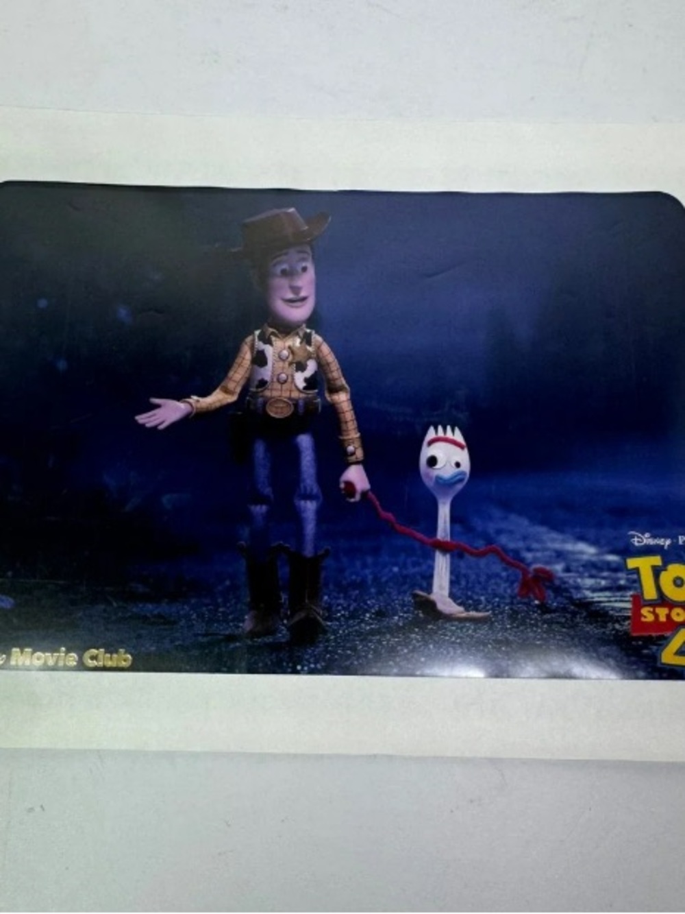 Toy Story 4 Woody & Forky Poster - Blue